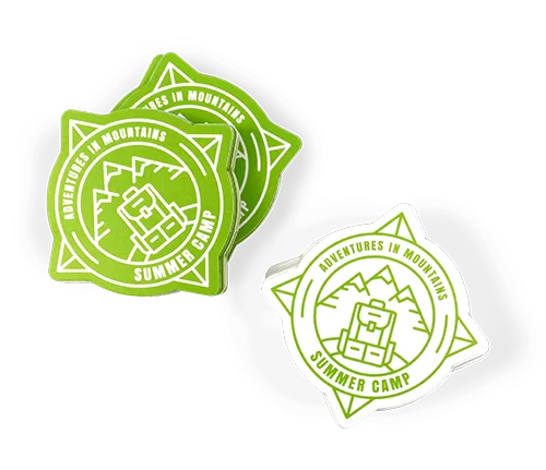 Two Stacks of Custom Stickers