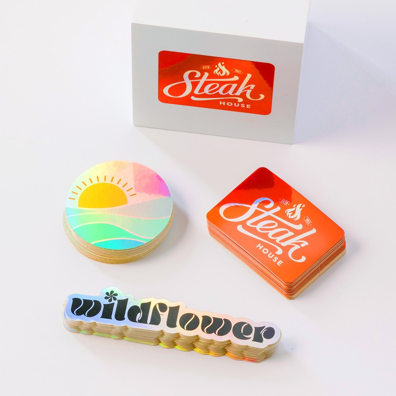 Personalized Holographic Sticker Decal - Custom Print Logo Text