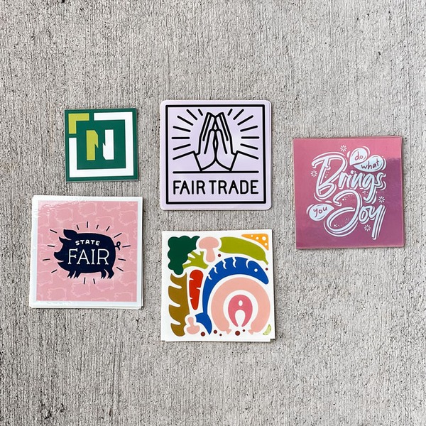 Custom Square Stickers Free Shipping MakeStickers