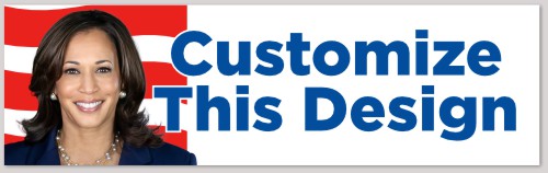 Bumper Sticker with Kamala Harris for President