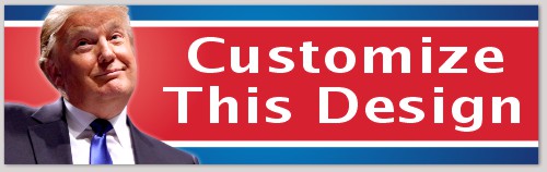 Template Presidential Bumper Sticker with Donald Trump