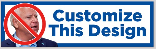 Template Bumper Sticker with Anti-Tim Walz