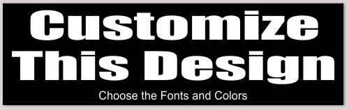 Template Bumper Sticker with Black Background and Bold Text