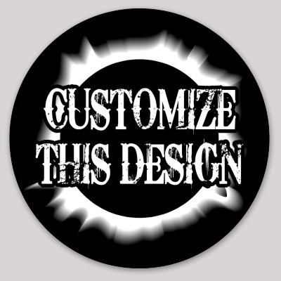 Template Circle Sticker with Eclipse Background