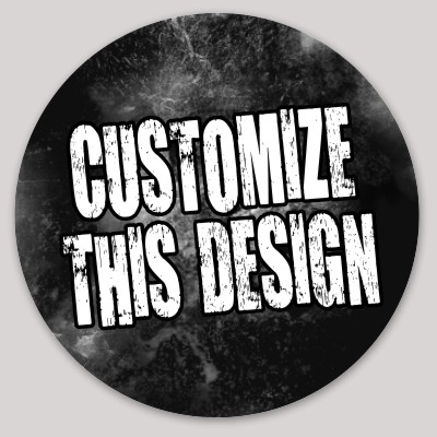 Template Circle Sticker with Dark Clouds