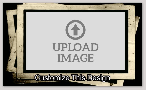 Template Rectangle Sticker with Photo Upload Frame