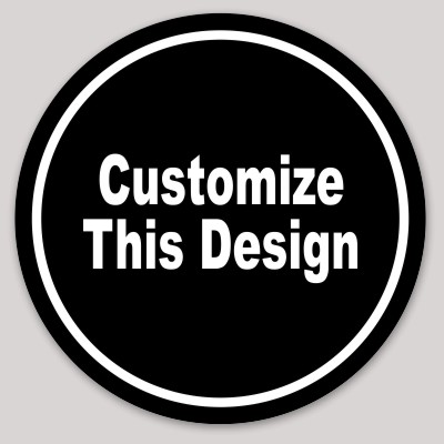 Template Circle Sticker with Black Background