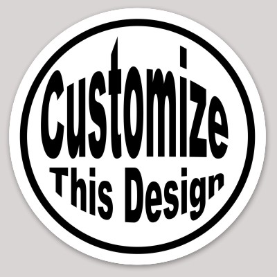 Circle Sticker with Large Curve Text