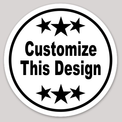 Template Circle Sticker with Star Border
