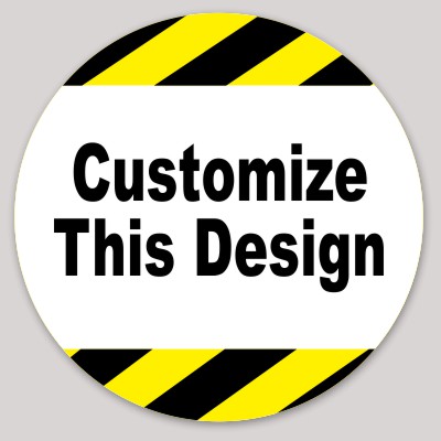 Template Caution Circle Sticker