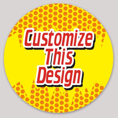 Template Circle Sticker with Honeycomb Pattern