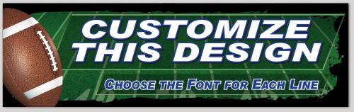 Template Football Field Bumper Sticker