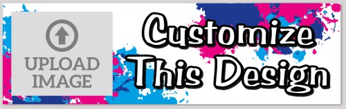 Template Photo Upload Sticker with Color Splat