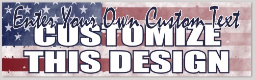 Template Faded American Flag Bumper Sticker