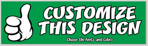Template Bumper Sticker with Thumbs Up