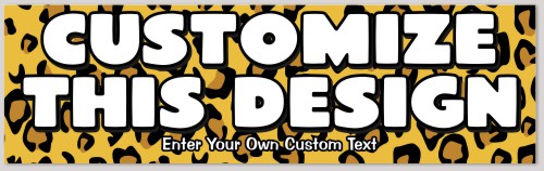 Template Bumper Sticker with Leopard Print