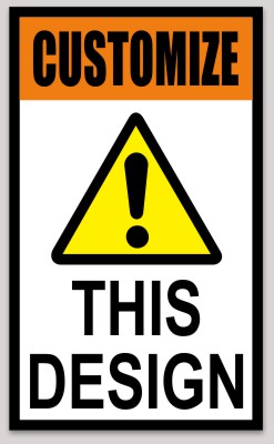 Vertical Warning Sticker