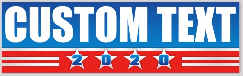 Bumper Sticker with Voting Text