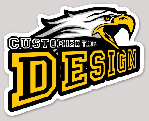 Eagle Mascot Die Cut Sticker