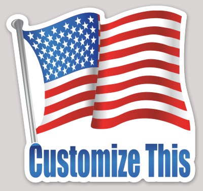 Template TemplateId: 12726 - die cut america stars stripes flag patriot military support