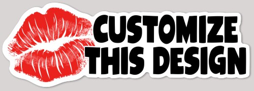 Template Lipstick and Custom Text Die Cut