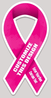 Template Breast Cancer Awareness Die Cut