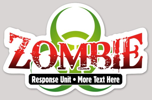 Template Zombie Biohazard Die Cut
