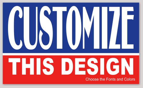 Template Rectangle Sticker with Bold Candidate Design