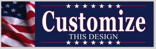 Template Rectangle Sticker with Flag Photo