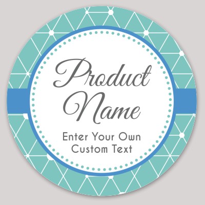 Template Circle Product Label with Border Design
