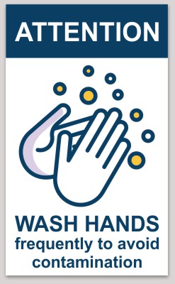 Wash Your Hands Rectangle Sticker