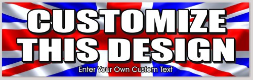 Template Bumper Sticker with British Flag