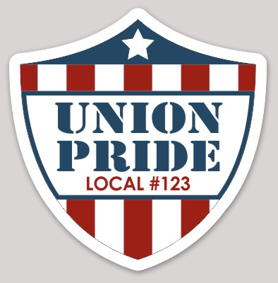 Template Union Pride Custom Shaped Sticker
