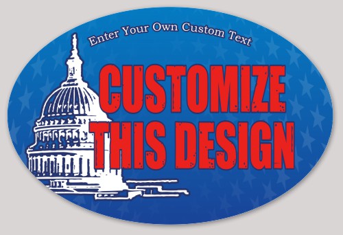 Template Capitol Building Oval Sticker