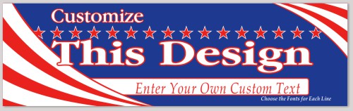 Template Bumper Sticker with Political Design