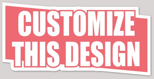 Template Die Cut Label with Text