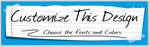 Template Bumper Sticker with Notebook Background