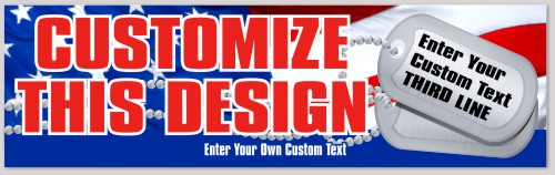 Bumper Sticker with Service Tags