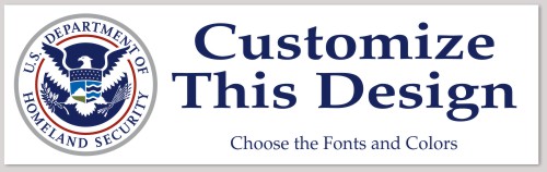 Template Bumper Sticker with Government Seal