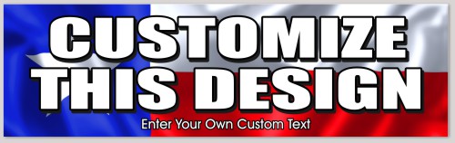 Template Bumper Sticker with Texas Flag