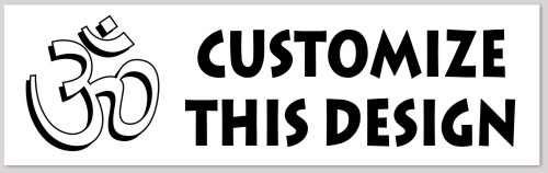 Template Bumper Sticker with Religious Symbol on Left