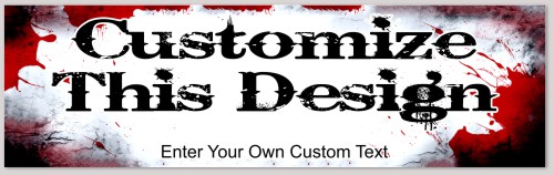 Template Bumper Sticker with Blood Stains