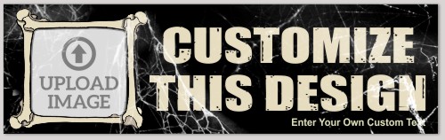 Template Bumper Sticker with Skeletal Photo Upload
