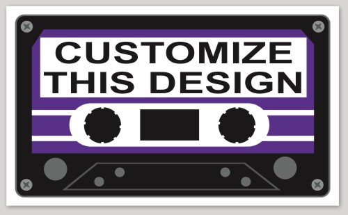 Cassette Tape Rectangle Sticker