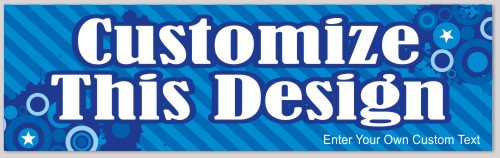 Bumper Sticker with Bubbles and Stripes