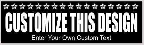 Template Bumper Sticker with Black Starry Border