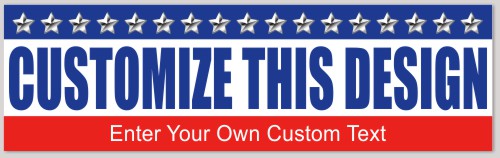 Template Bumper Sticker with 3D Starry Border