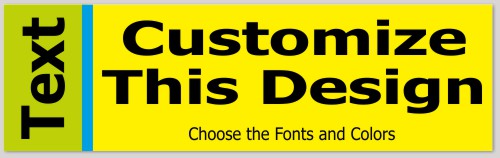 Template Bumper Sticker with a Split Background