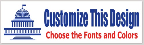 Template Bumper Sticker with Capitol Building