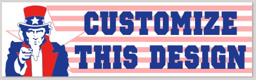 Template Bumper Sticker with Uncle Sam